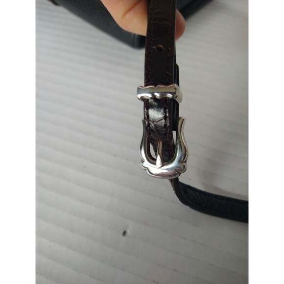 Brighton Leather Crossbody Wallet Tri Fold Black Brown small mini pockets clutch - Picture 14 of 16